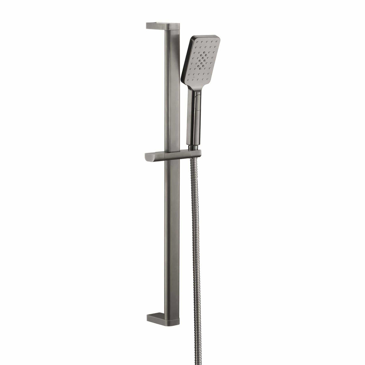 JTP Shower Riser Rail Brushed Black JTP HIX Shower Slide Rail with Handset and Hose