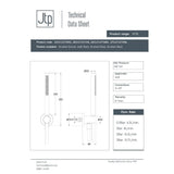 JTP Shower Handset JTP VOS Wall Mounted Designer Round Outlet with Shower Handset and Hose