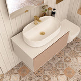 Imex Wall Mounted Vanity Unit Imex Essence Wall Mounted 800mm Single Drawer Vanity Unit with Worktop and  1 Tap Hole Basin