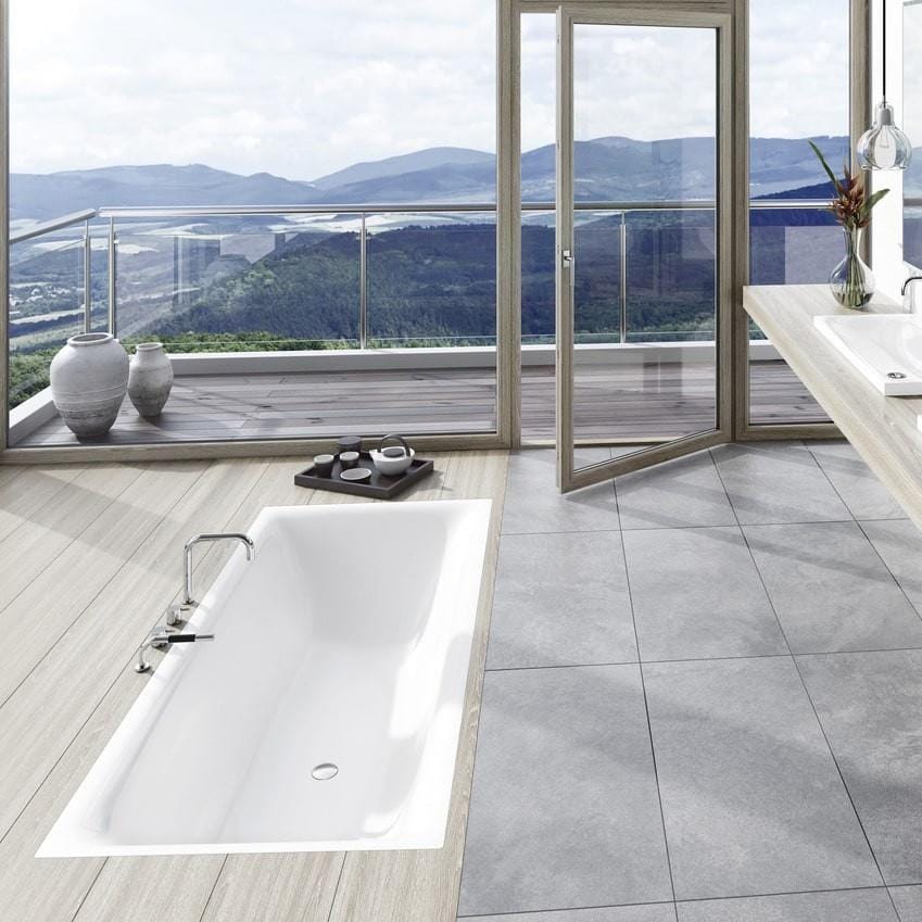 Kaldewei Double Ended Bath Kaldewei Silenio Double Ended Steel Bath with Leg Set
