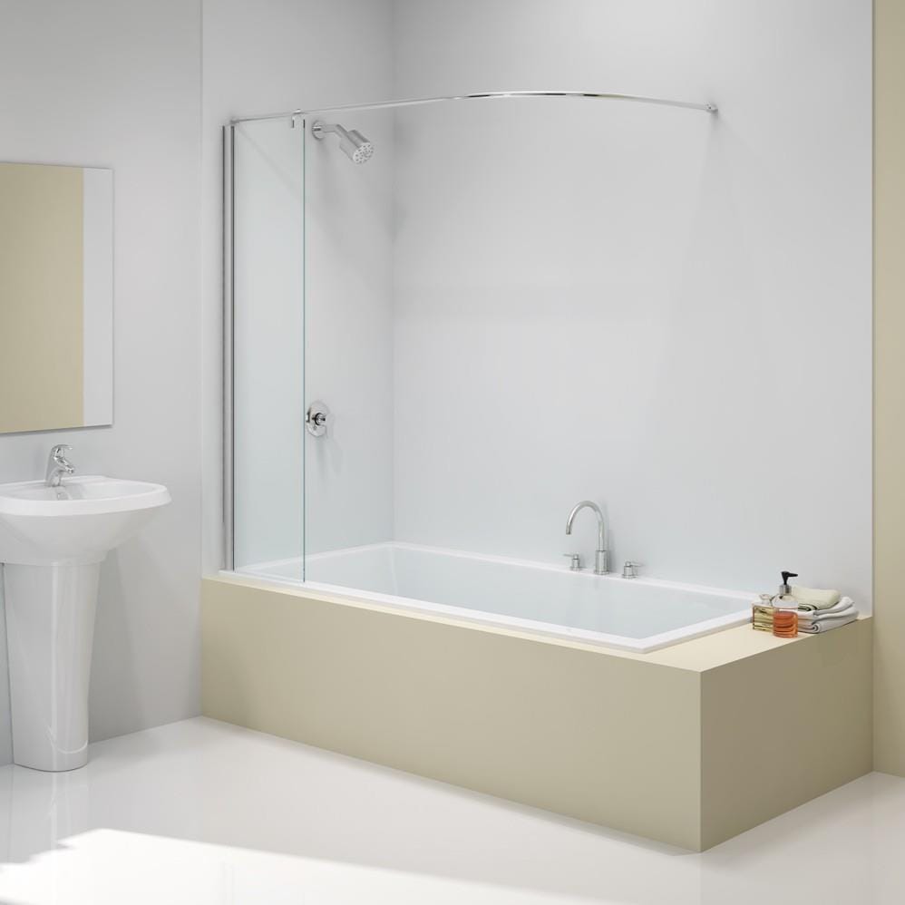Merlyn Bath Screen Merlyn Curved Curtain Rail with Bath Screen