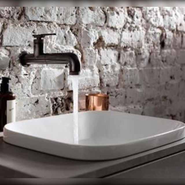 Crosswater Semi-Recessed Basin Crosswater Union Semi Recessed Basin with Overflow 450 x 350mm in White