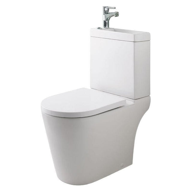 Eastbrook Combination Toilet and Sink Eastbrook Metro 2 in 1 Short Projection Close Coupled Toilet with Basin and Tap