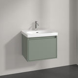 Villeroy & Boch Wall Mounted Vanity Unit Soft Green Villeroy & Boch Skyla Wall Mounted 600mm One Drawer Vanity Unit with Basin