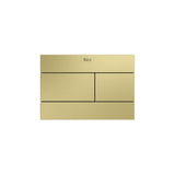 Roca Flush Plate Brushed Brass Roca Duplo-S Flush Plate with Square Buttons