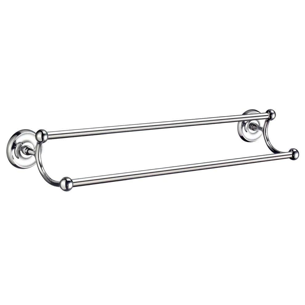 Smedbo Towel Rails and Rings Chrome Smedbo Villa Traditional Double Towel Rail