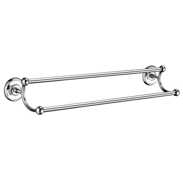 Smedbo Towel Rails and Rings Chrome Smedbo Villa Traditional Double Towel Rail