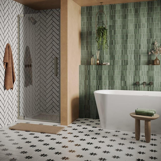 Crosswater Hinged Shower Door Brushed Stainless Steel / 2000 x 900 Crosswater Asura 8mm Hinged Shower Door