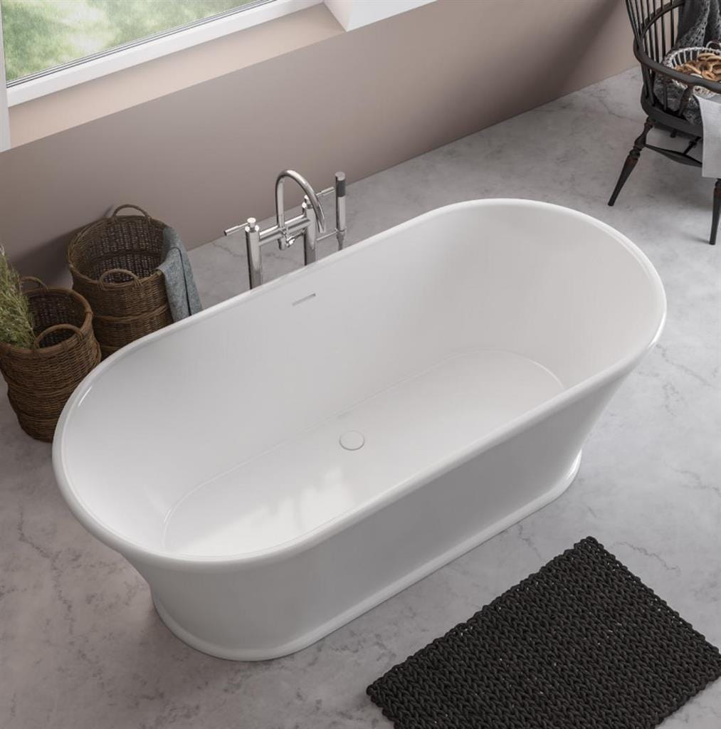 Eastbrook Modern Freestanding Bath Eastbrook Henley Freestanding Bath - 1650 x 780mm in Gloss White