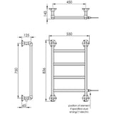 Vogue Traditional Towel Rail Vogue Art Moderne Straight Wall Mounted Traditional Towel Radiator in Chrome