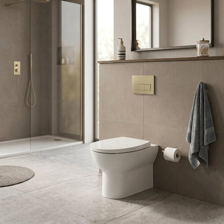 Aquarius Bathrooms Back To Wall Toilet Aquarius Urbano Rimless Back to Wall Toilet Pack with Cistern, Flush Plate, Soft Closing Seat and Hinge Covers