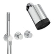 UK Bathroom Store Concealed Shower Set Chrome Crosswater Module Plus Shower Set 3 - 2 Outlet with Revive Multifunctional Spotlight Shower Head and Pencil Handset