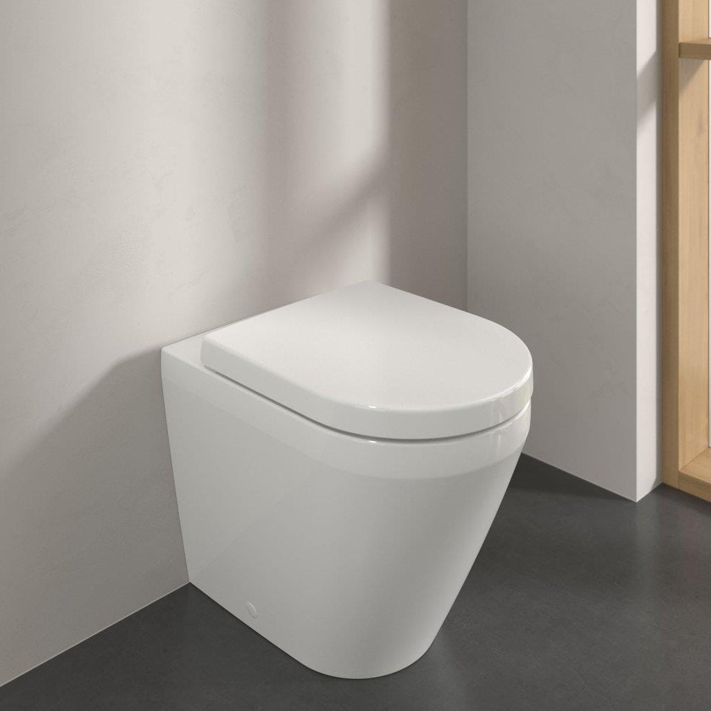 Villeroy & Boch Back to Wall Toilet Villeroy & Boch Architectura Back to Wall Rimless Toilet with TwistFlush and Soft Close Seat