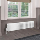 Eastbrook 300 x 1373 / Dual Fuel Eastbrook Rivassa Traditional 4 Column Radiator in Gloss White