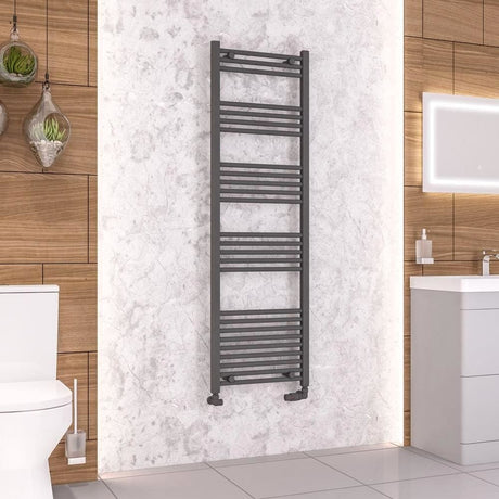 Eastbrook Ladder Rails 1600 x 500 / Duel Fuel Eastbrook Wendover Straight Heated Towel Rail in Anthracite