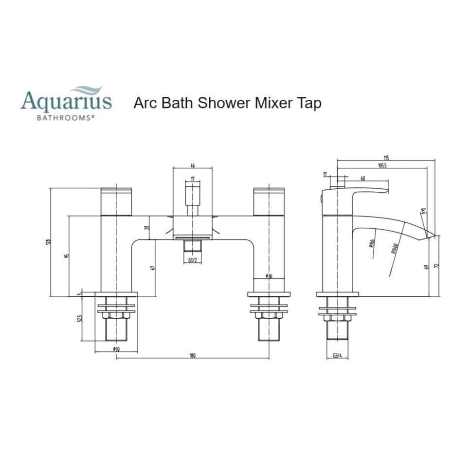 Aquarius Bath Shower Mixer Aquarius Arc Bath Shower Mixer Tap with Shower Kit