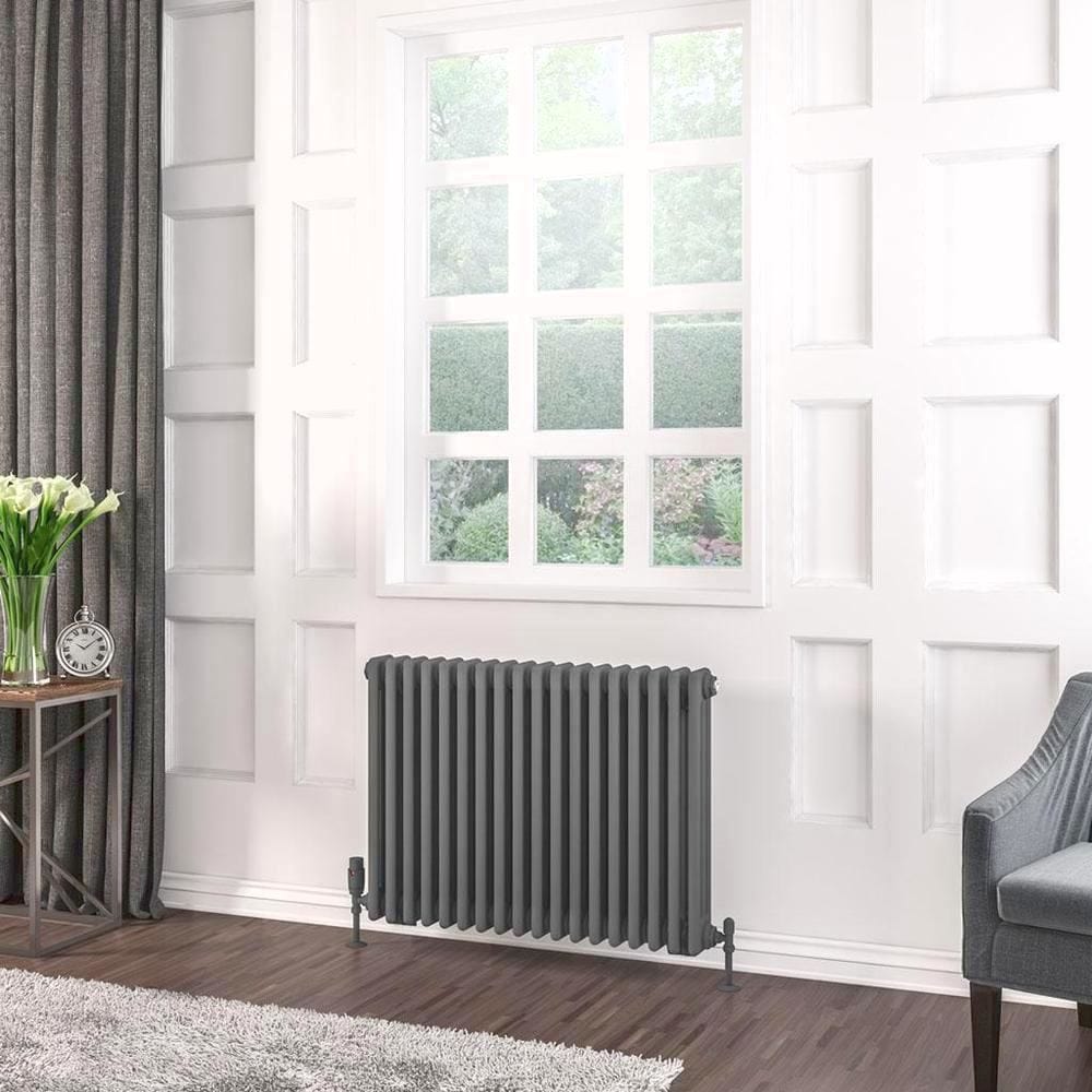Eastbrook Rivassa Traditional 3 Column Radiator in Matt Anthracite