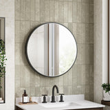 Aquarius Bathrooms Illuminated Mirror Aquarius Lumine Inset Framed LED Touch Sensor Round Mirror