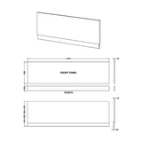 Aquarius Bathrooms Bath Panel Aquarius Halite Waterproof Front Bath Panel in White Gloss