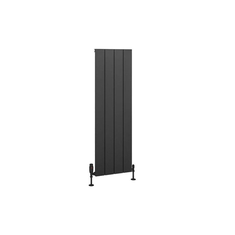 Eastbrook Panel Radiator Eastbrook Charlton Vertical Aluminium Designer Radiator in Matt Anthracite