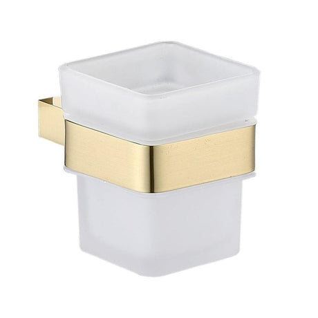 Aquarius Toothbrush Holder Brushed Brass Aquarius FT Tumbler and Holder