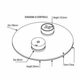 TED Concealed Shower Valve TED Togo 2/3 Outlet Digital Shower Valve with Large Round Plate