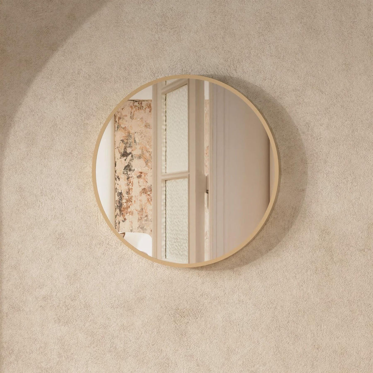 Crosswater Standard Mirror 500mm / Brushed Brass Crosswater Infinity Round Framed Mirror