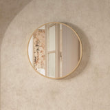 Crosswater Standard Mirror 500mm / Brushed Brass Crosswater Infinity Round Framed Mirror