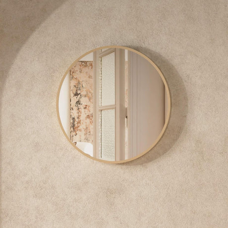 Crosswater Standard Mirror 500mm / Brushed Brass Crosswater Infinity Round Framed Mirror
