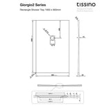 Tissino Rectangle Shower Tray Tissino Giorgio2 Rectangle Shower Tray in Graphite Slate