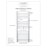 JIS Ladder Rail JIS Sussex Steyning Vertical Stainless Steel Heated Towel Rail