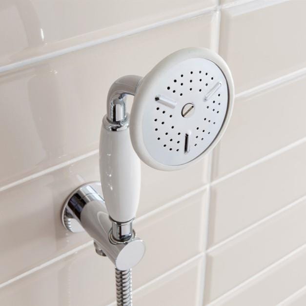 Crosswater Shower Handset Chrome Crosswater Belgravia Wall Outlet, Shower Handset and Hose