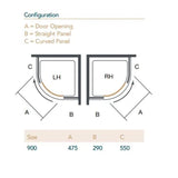Merlyn Quadrant Shower Enclosure Merlyn Ionic Essence Frameless 8mm 1 Door Quadrant Shower Enclosure