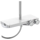 Ideal Standard Exposed Shower Set Ideal Standard Ceratherm S200 Exposed Thermostatic Shower Valve Set with Showerhead, Adjustable Riser, Handset and Shelf in Chrome