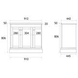 Eastbrook Floor Standing Vanity Unit Eastbrook Hardwick Traditional 900mm Floor Standing Vanity Unit with Basin