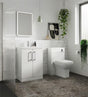 Aquarius Bathrooms Floor Standing Vanity Unit Gloss White Aquarius Brisbane 500mm 2 Door Floor Standing Vanity Unit with 1 Tap Hole Mid Edge Basin