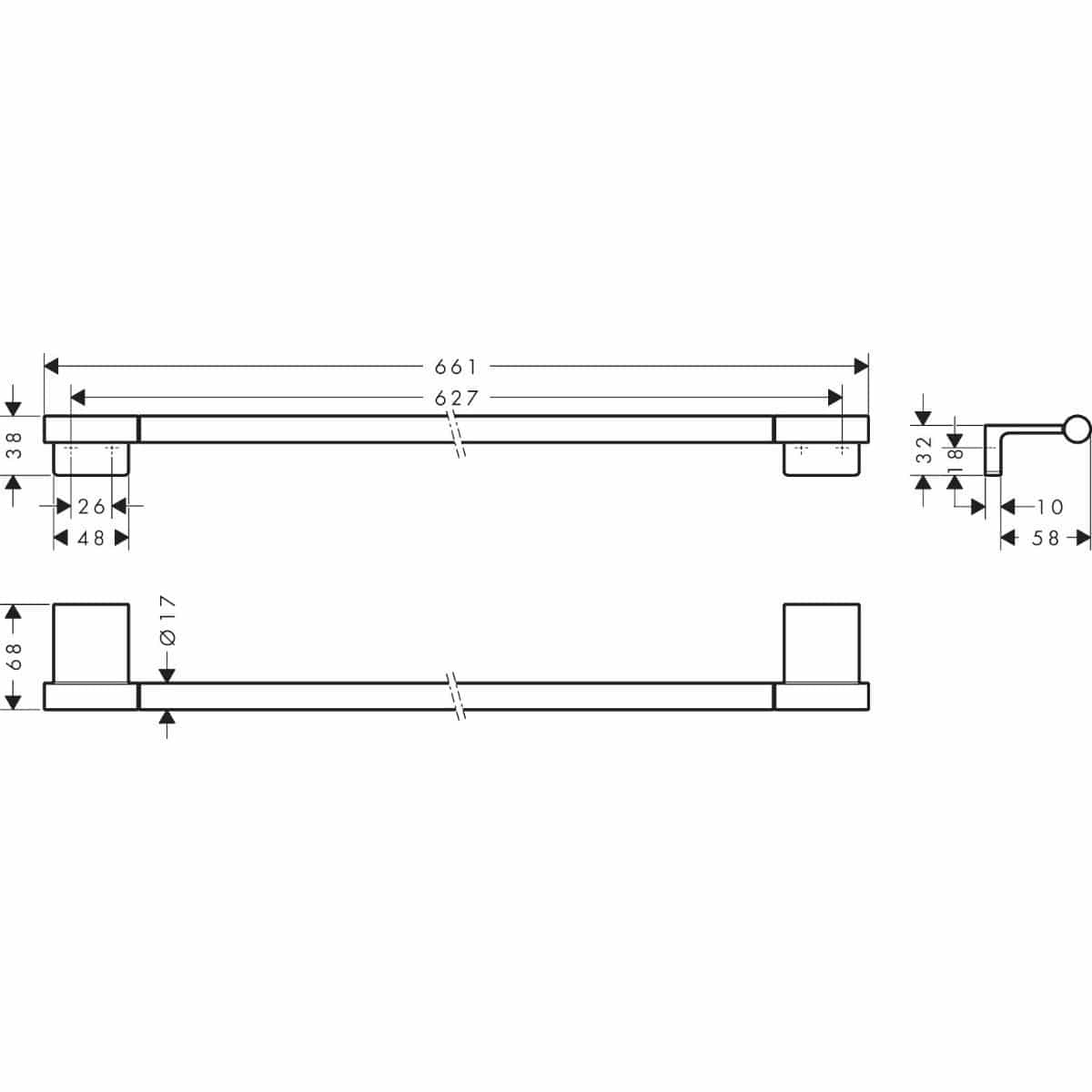 Hansgrohe Hansgrohe Addstoris S Towel Rail