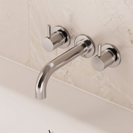 Crosswater Wall Mounted Bath Tap Chrome Crosswater MPRO 3 Hole Wall Mounted Bath Filler Tap