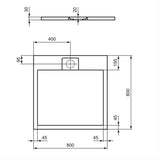 Ideal Standard Rectangle Shower Tray Ideal Standard Ultra Flat S i.life Shower Tray in Jet Black