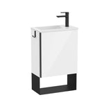 Roca Cloakroom Vanity Unit Gloss White Roca Mini Pro 450mm Wall Mounted Cloakroom Vanity Unit with Basin