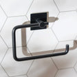 Smedbo Toilet Roll Holder Matt Black Smedbo Beslagsboden Square Self-Adhesive Toilet Roll Holder
