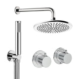 UK Bathroom Store Concealed Shower Set Crosswater Module Shower Set 1 with Fixed Head and Pencil Handset