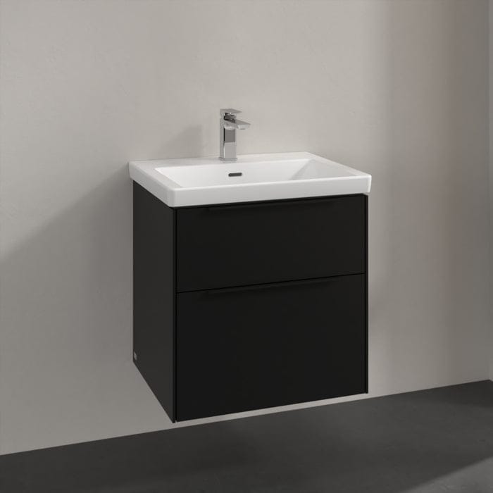 Villeroy & Boch Wall Mounted Vanity Unit Villeroy & Boch Subway 3.0 Wall Hung 600mm Two Drawer Vanity Unit with Basin