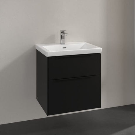 Villeroy & Boch Wall Mounted Vanity Unit Villeroy & Boch Subway 3.0 Wall Hung 600mm Two Drawer Vanity Unit with Basin