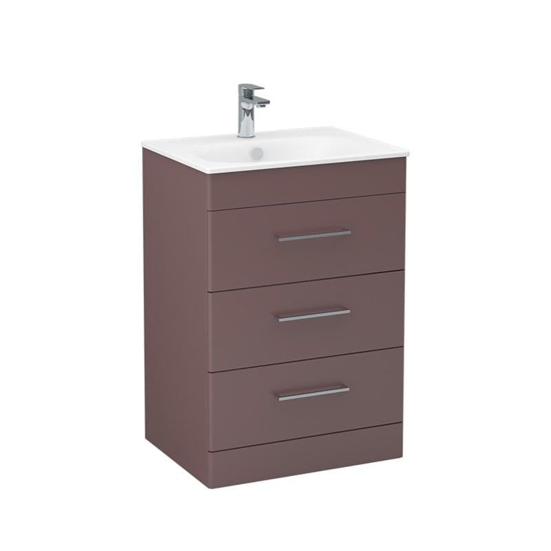 Imex Floor Standing Vanity Unit Imex Croma Floor Standing Three Drawer 600mm Vanity Unit with 1 Tap Hole Basin