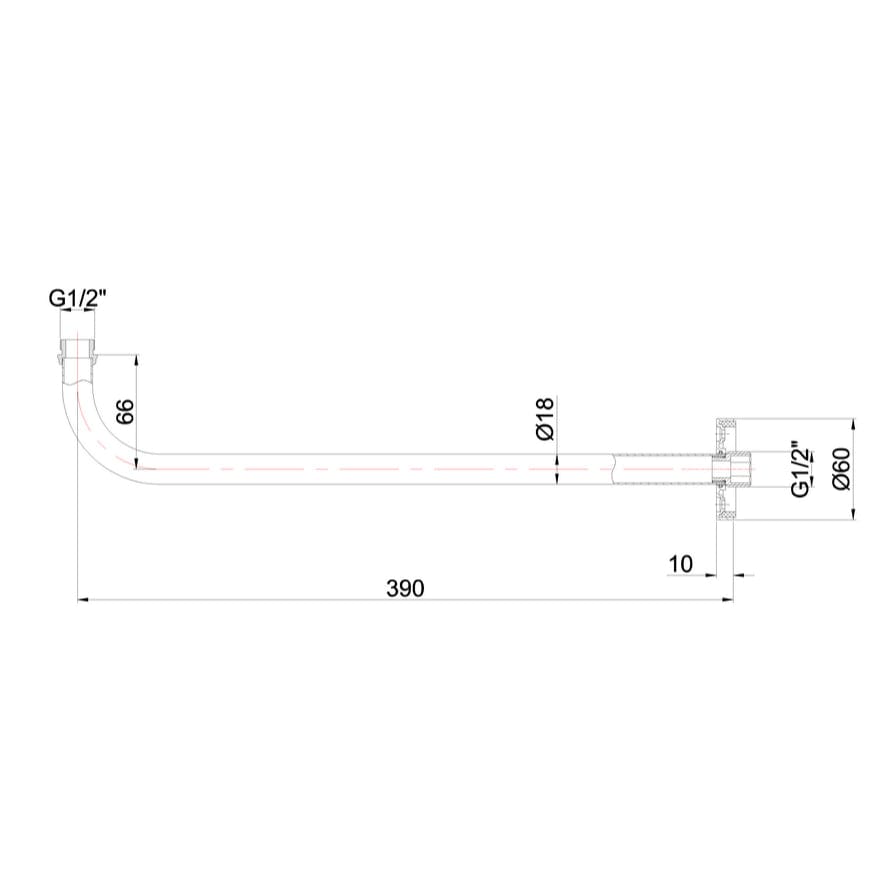 Burlington Fixed Shower Head Burlington Riviera Fixed AirBurst Shower Head with Wall Mounted Arm