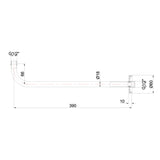 Burlington Fixed Shower Head Burlington Riviera Fixed AirBurst Shower Head with Wall Mounted Arm