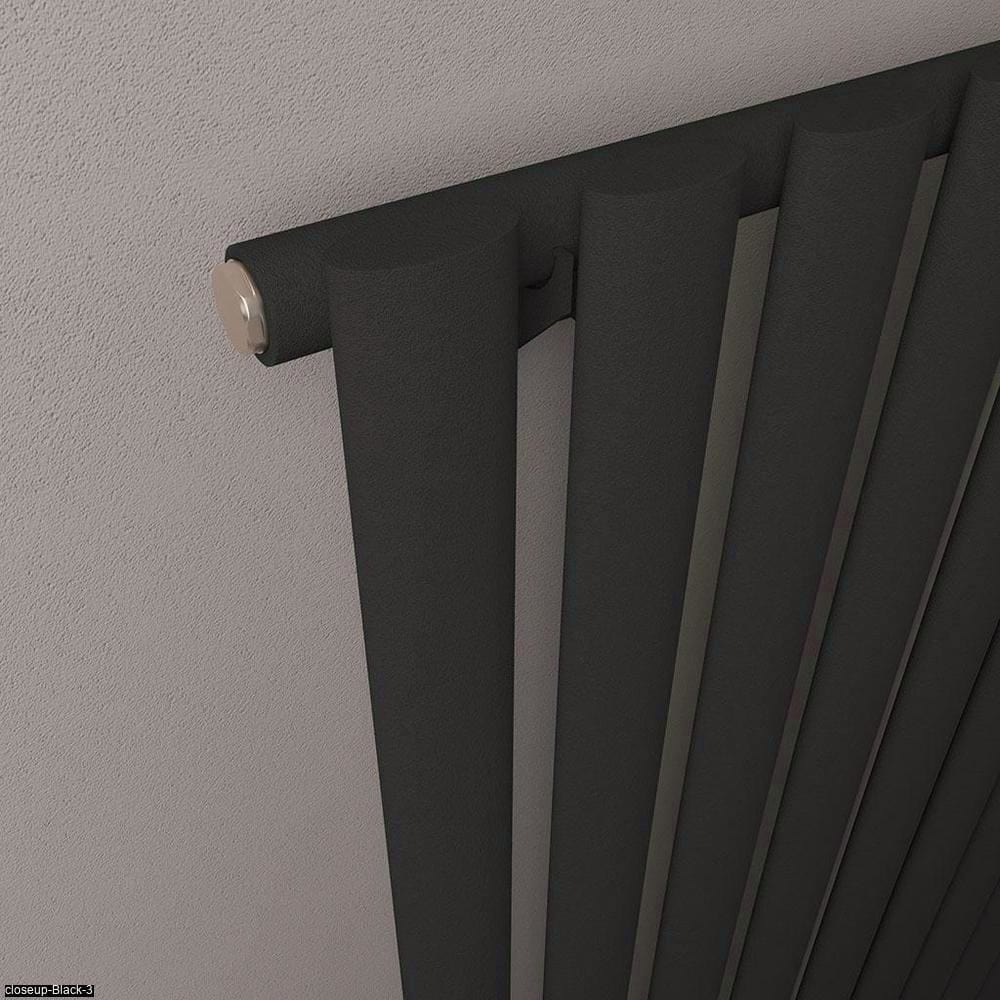Eastbrook Panel Radiator Eastbrook Tunstall Straight Horizontal Designer Radiator in Matt Black