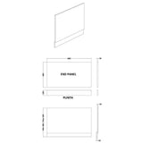 Aquarius Bathrooms Bath Panel Aquarius Halite Waterproof End Bath Panel in Matt Grey