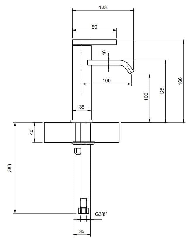 Villeroy & Boch Mono Basin Tap Villeroy & Boch Dawn Single Lever Basin Mixer Tap with Curved Spout
